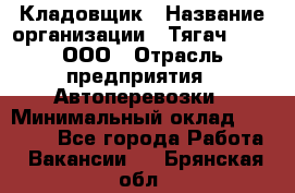 Кладовщик › Название организации ­ Тягач 2001, ООО › Отрасль предприятия ­ Автоперевозки › Минимальный оклад ­ 25 000 - Все города Работа » Вакансии   . Брянская обл.